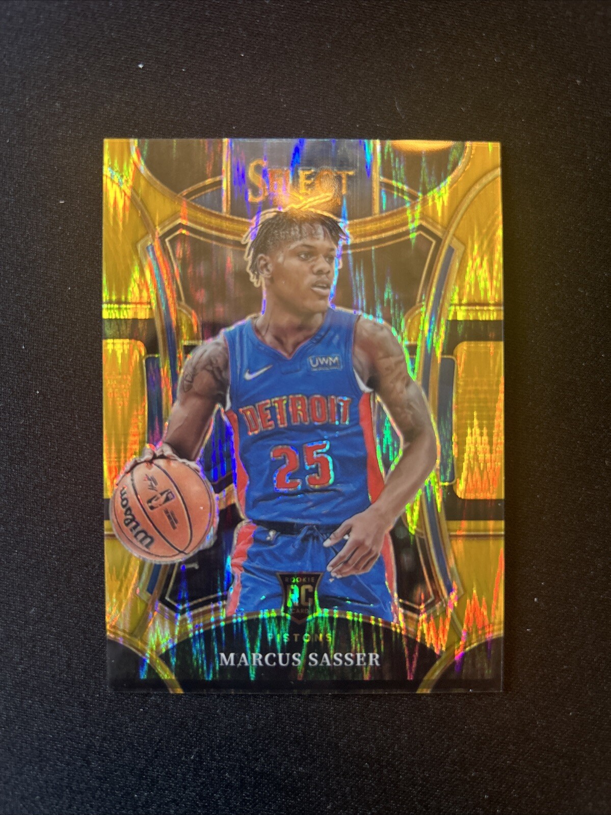 2023-24 Panini Select Marcus Sasser RC SSP Gold Prizm /10 #303 Detroit Pistons