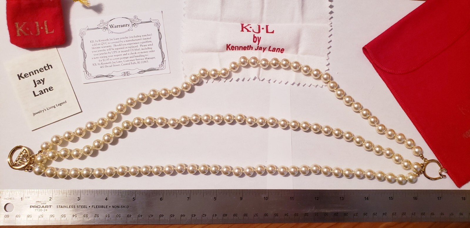 Kenneth Jay Lane Vtg KJL Most Famous Necklace Tri… - image 4