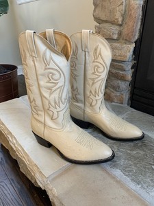 ostrich boots white