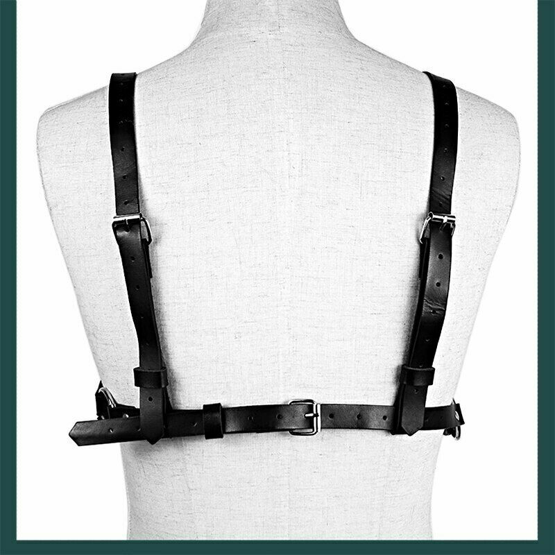 Fashion Women Leather Harness Belt Chain Chest Bondage Suspender Straps