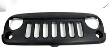 Black Angry Skull Style Front Replacement Grille Fit For 07-18 Jeep Wrangler Jk