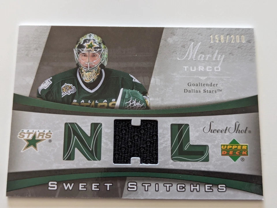 MARTY TURCO AUTOGRAPH SIGNATURE RELIC LOT PACIFIC UPPER DECK SP GAME USED FABRIC - Image 3 of 4