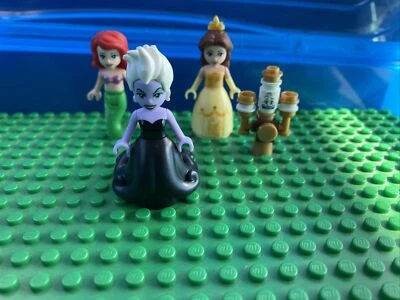 Lego Disney Princess Mixed Minifigure Lot of 4 Ariel, Belle, Lumiere, Ursula - Image 1 of 4
