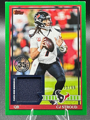 2026 Topps Flagship CJ Stroud 1991 Patch Relic Green #13/99