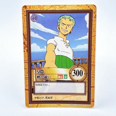 One Piece Roronoa Zoro Carddass Hyper Battle Card C06 1999 Bandai Japan Vintage