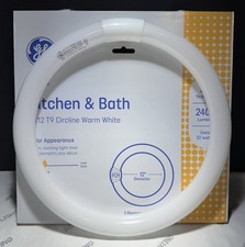 GE FC12 T9 Circline 32W Fluorescent Light Bulb, Warm White, 12"