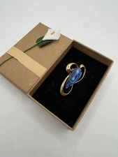 Vintage Paura  Shell Gold Toned Brooch In Gift Box