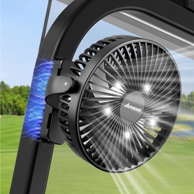 Magnetic Golf Cart Cruise Fan, 10000mAh Portable Travel Fan for Sleeping, Bir...