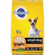 Pedigree Small Dog Complete Nutrition 14 Lb. Roasted Chicken Rice & Vegetable Ad