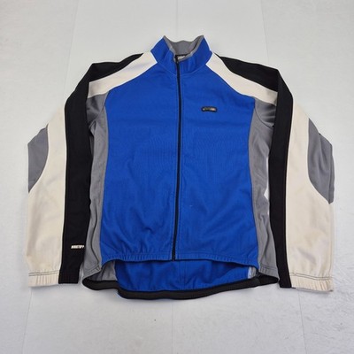 BRIKO Jacke XL blau Herren Fahrrad Windbreaker Bike Full Zip