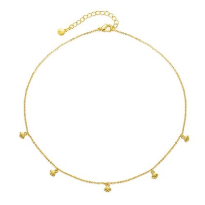 Muschel Muschel Halsreif Halskette für Damen Gold Hänger Tropfen 18K Gold gefüllt zierlich Cha