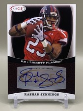 2009 SAGE Rashad Jennings Rookie Auto Red - Liberty Flames