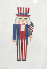 Susan Roberts Patriotic Santa Nutcracker Handpainted Needlepoint Canvas 4230