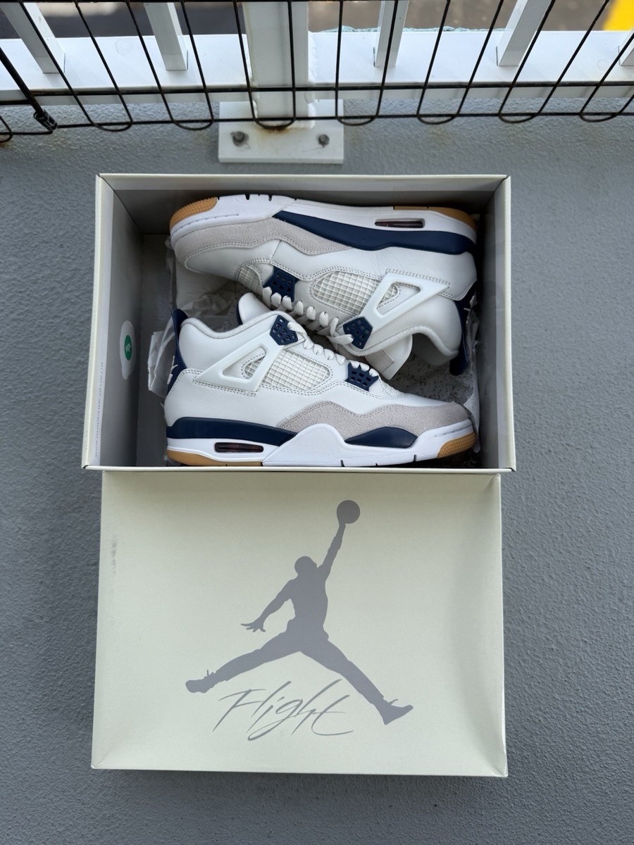 ナイキ SB x エア ジョーダン 4 ネイビー 27cm Nike SB x Air Jordan 4 'Navy' - YouTube