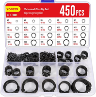 450 StüCk Sprengring Set, Stahl Sicherungsring, (19 GrößE) M3-M28 Sortiment Sege