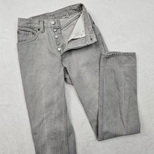Levi's Jeans Womens 7 Gray High Rise Straight Leg Button Fly Made in USA 90s