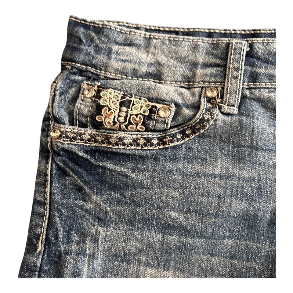Pantalones Cortos Vanity Jean Para Mujer Talla 29 Premium Embellecidos Denim 32x3 Foto 4 de 4