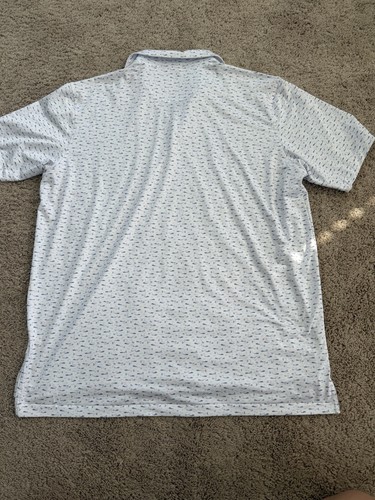 Peter Millar Summer Comfort White Novelty Print Golf Polo Shirt Men XXL - Picture 3 of 6