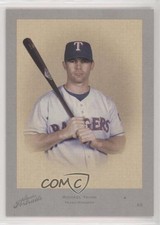 2005 Donruss Studio Portraits Leather & Lumber White 7/40 Michael Young 7ov