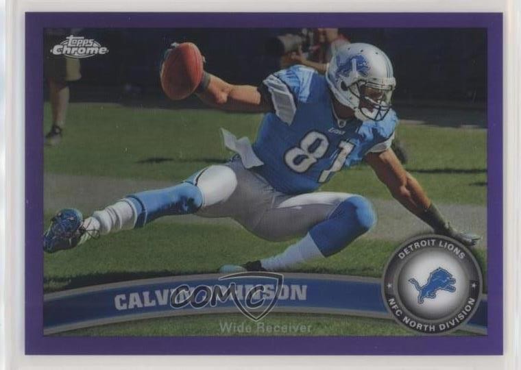2011 Topps Chrome Retail Purple Refractor 265/499 Calvin Johnson #8 HOF k5j