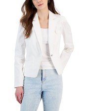 I.n.c. International Concepts Women's Puff-Sleeve Blazer, Bright White, sz S