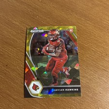 2021 PANINI PRIZM DRAFT PICKS JAVIAN HAWKINS RC GOLD CRACKED ICE PRIZM #119 