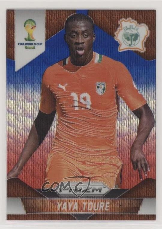 2014 Panini Prizm World Cup Blue & Red Wave Prizm Yaya Toure #59 03xg