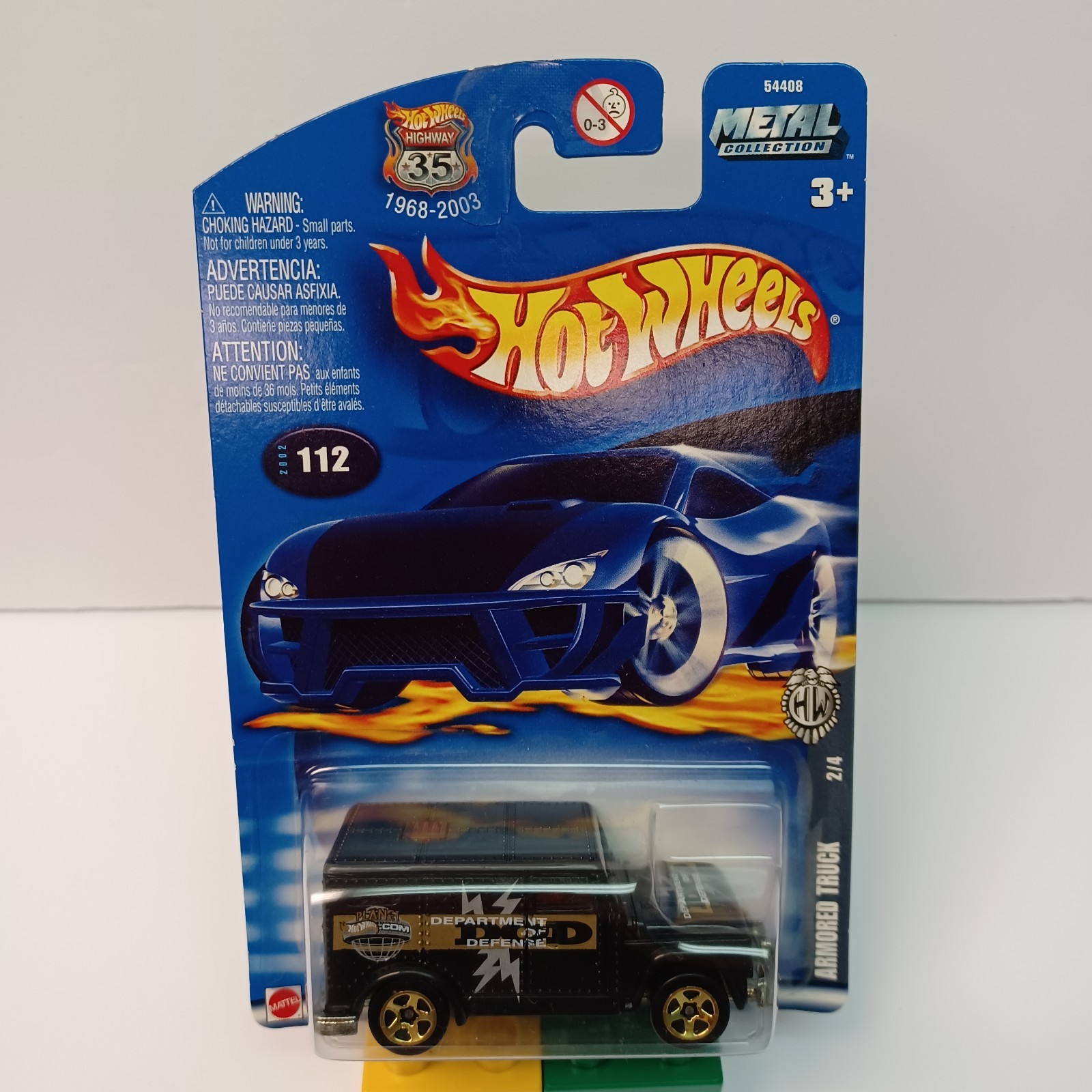 2002 Hot Wheels #112 Armored Truck Black 2/4 Highway 35