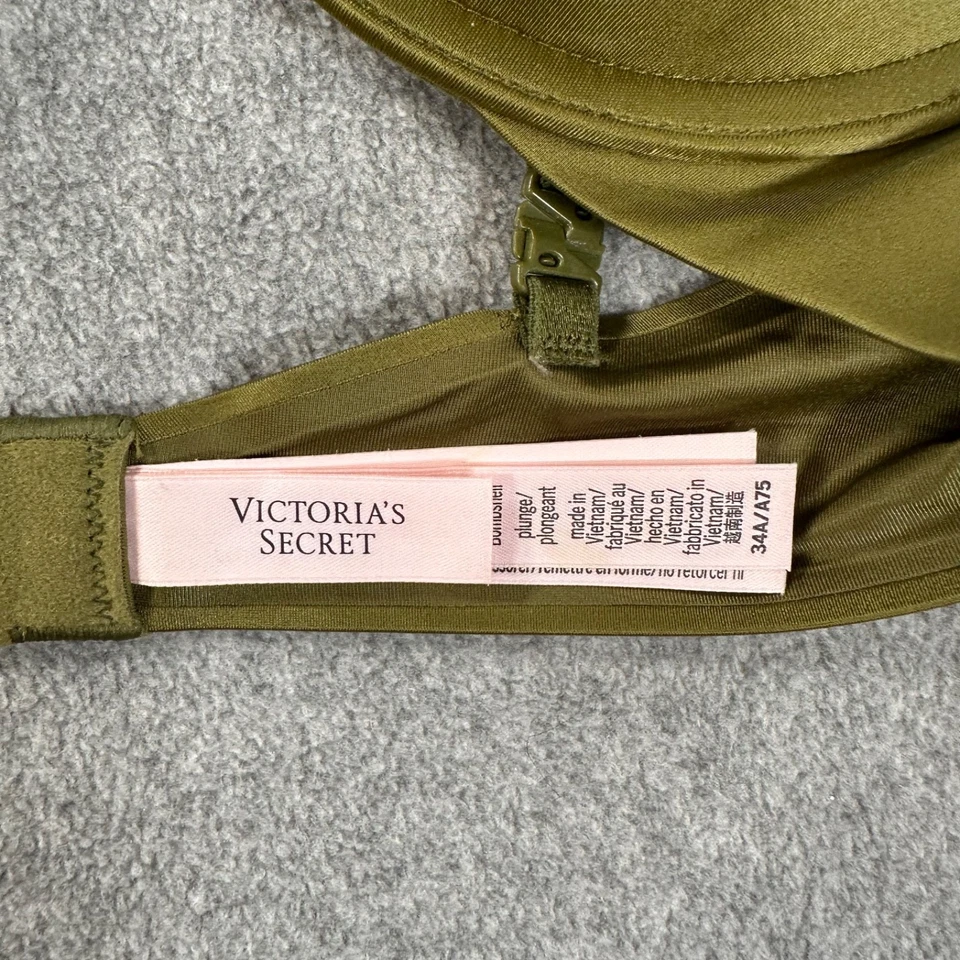 Sujetador push-up Victoria's Secret Bombshell para mujer 34A verde oliva con aros Foto 4 de 4