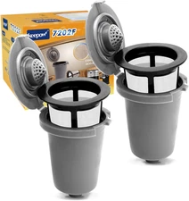 2PCS Reusable Filter Cup for Cuisinart Coffee Maker Filter Replacement Parts, Re