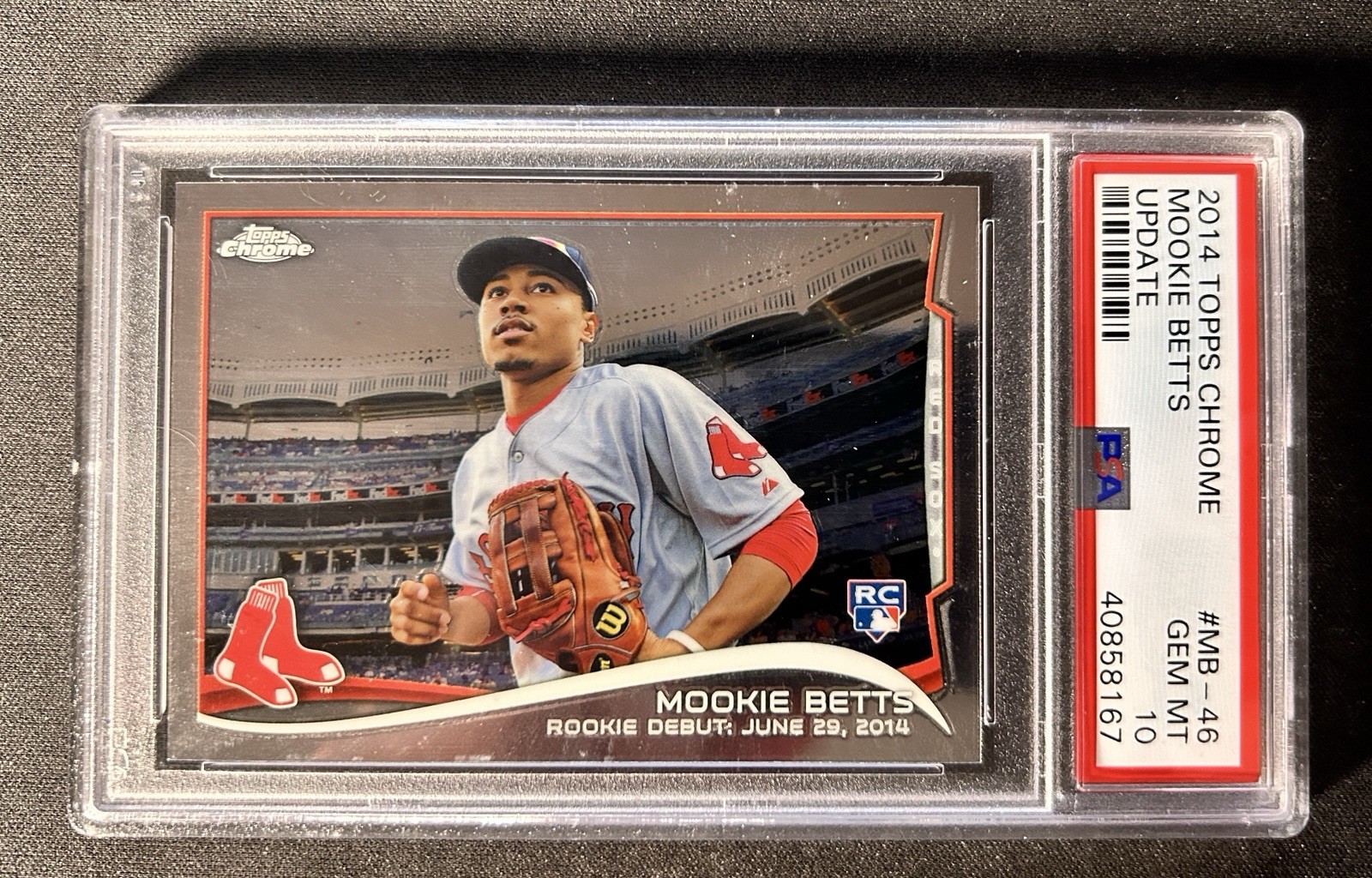2014 Topps Chrome Update #MB-46 MOOKIE BETTS RC Rookie! RED SOX! PSA 10 GEM MINT