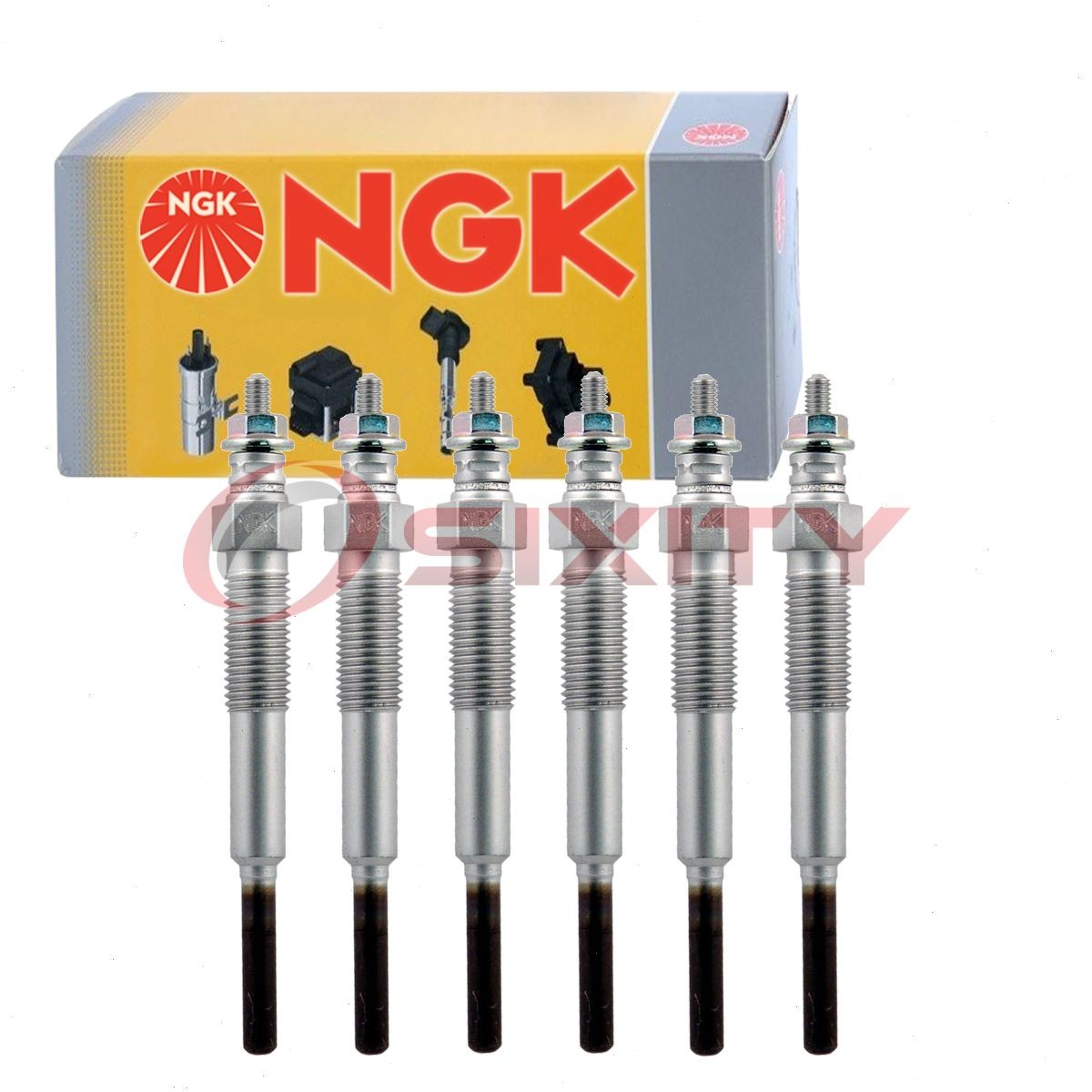 6 pc NGK 7493 Y-147T Glow Diesel Glow Plugs for DG-232 250202097 250202058 aq