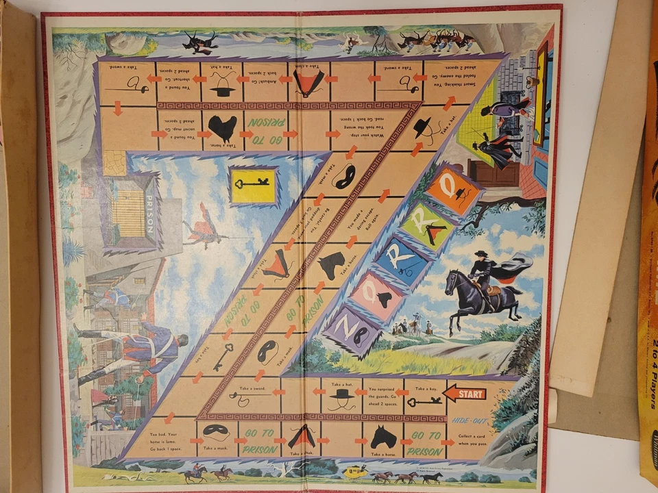 RARE Vintage 1965 Walt Disney's Zorro Board Game - Image 2 of 4