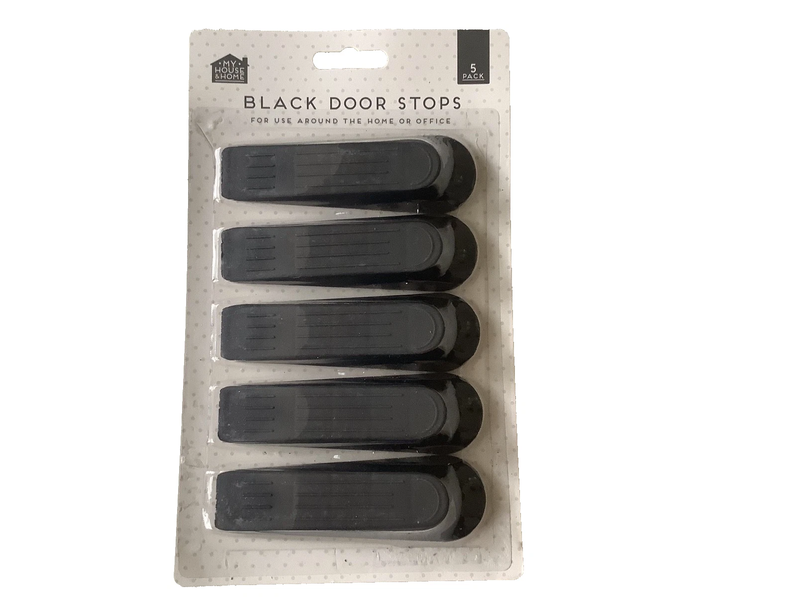 Black door stops pk 5, Home, Office, Depth 20mm
