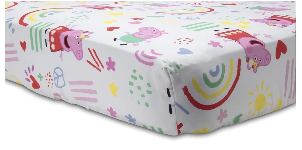 Peppa Pig Be Nice & Kind 4 Piece Toddler Bedding Set. Girls Bed Pink - Image 4 of 4