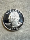 1998-S 90% Silver Washington U.S. Mint Deep Cameo Silver PROOF Quarter Key Date