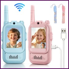 Video Walkie Talkies for Kids 2 Pack Rechargeable Toddler Toys for Indoor