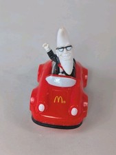 Mac Tonight In Red Sports Car McDonald  s Happy Meal Toy 1988 Vintage Moon Head