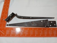 1pr. 9" Cranked Strap Hinges Hand Forged For Chest, Blanket Box, Cabinet