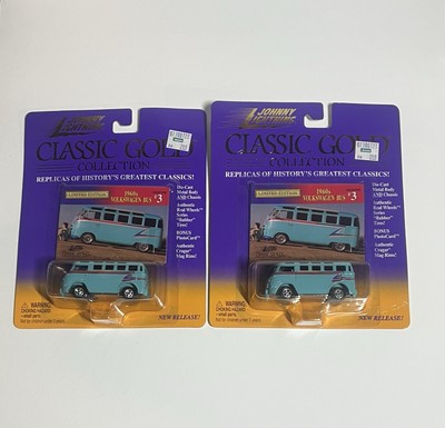 Johnny Lightning 1960s VW Bus Lot of 2 NEW/VHTF/READ