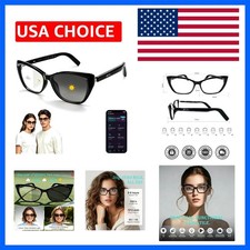 AI Smart Glasses for Women Men, Bluetooth Glasses, Butterfly Frame Black Tr...