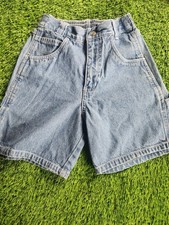Cherokee Shorts Kids 7 Blue Denim Cargo Elastic Waist Relaxed Summer Casual
