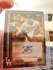 2025 Gilded River Ryan Rookie Auto Black 4/10 Hard Signed Dodgers