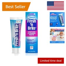 Dual-Action Denture Paste - Gentle Mint Cleaning for Fresh Breath, 3.8 Ounces