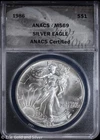 1986 $1 American Silver Eagle ANACS MS 69 | Uncirculated UNC BU
