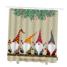 Christmas Shower Curtain Cute Holiday 72"W x 72"L Pack of 1 Showercurtain1100
