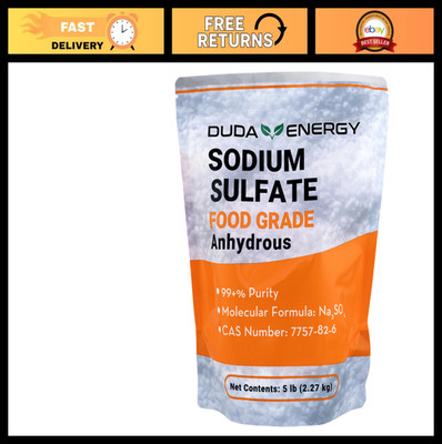 5 lb Food Grade Sodium Sulfate FCC 99% Granular Anhydrous Crystals - USA Made