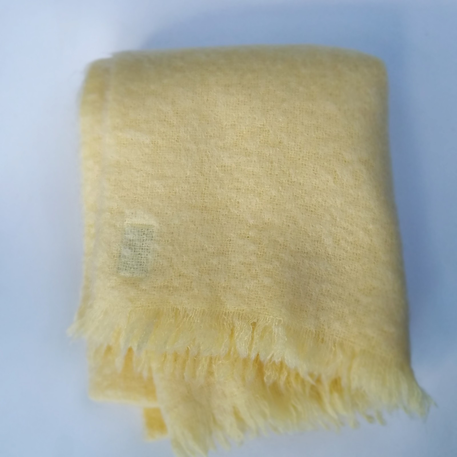 AVOCA Handweavers Mohair Cream Ivory Cozy Cottage Throw Made in Ireland