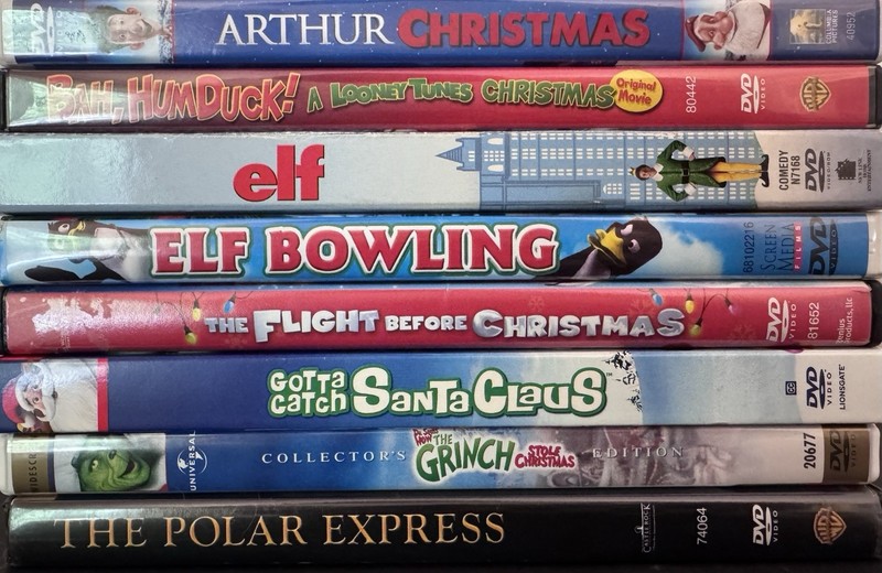 *Lot of 8* CHRISTMAS MOVIE Family DVD Bundle ELF Looney Tunes GRINCH Polar Ex +
