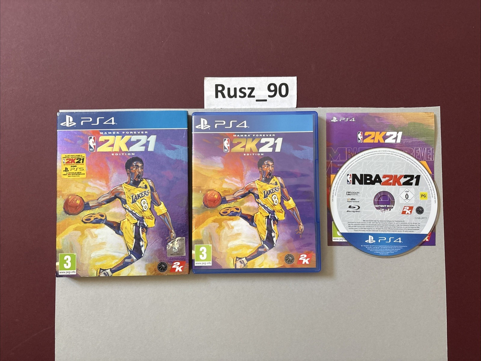 NBA 2K21 Mamba Forever Edition PS4 PEGI 3 UK PAL Slip Case EXC COND CIB (NO DLC)